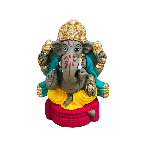 Clay Ganesh Idol Murti 3 Inches